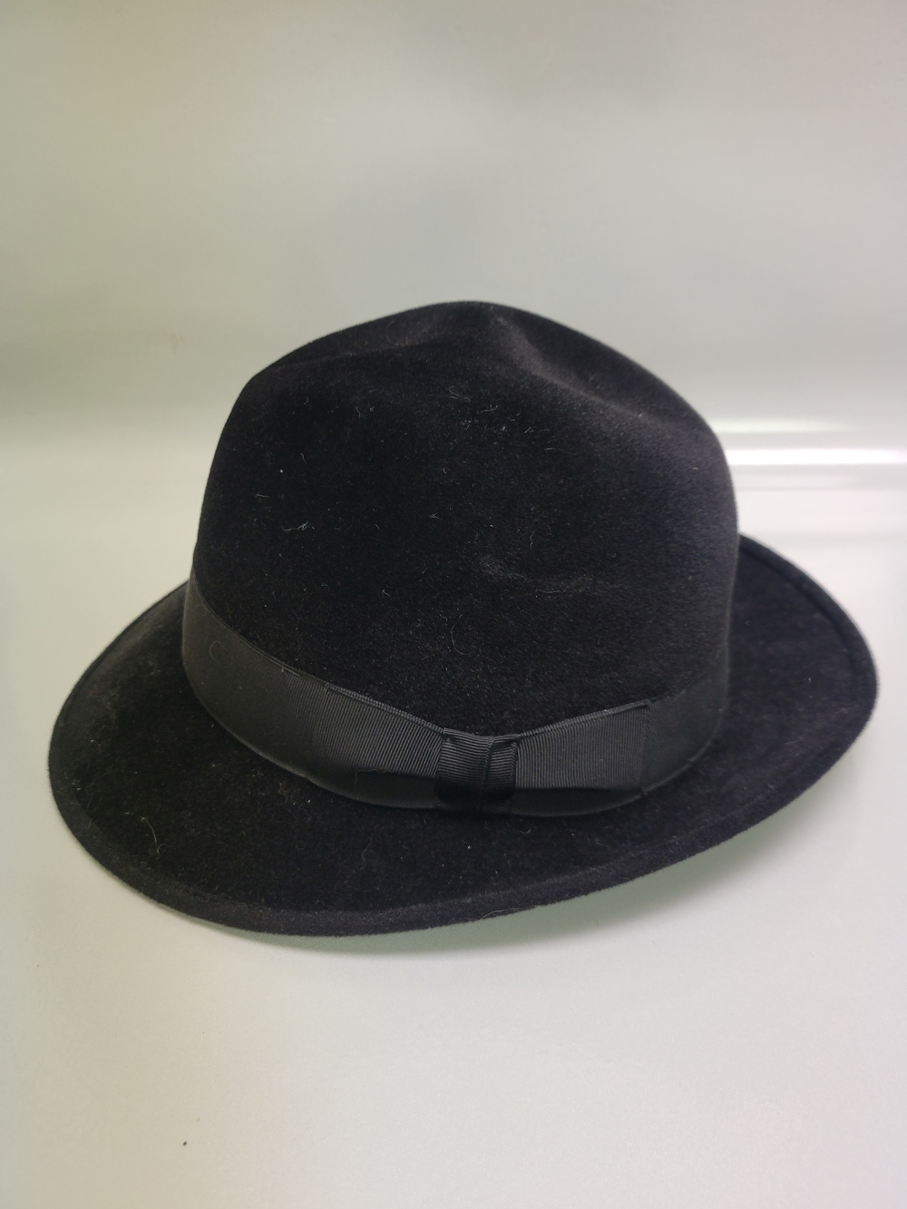 Rare Vintage Mossant Paris Men’s Black Fedora Hat Size 58 (7 1/2) Madelios Fur